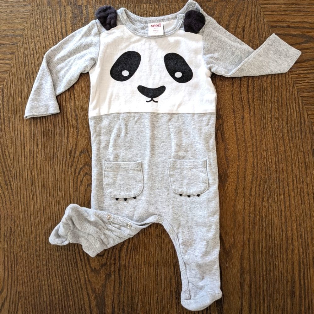 Seed Heritage Panda Onesie